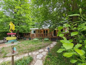 MARCILLY SUR EURE 27810 Mobil home avec son terrain - 3 chambres - Grande terrasse couvert