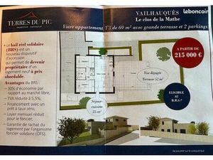 Appartement T3 69m² avec Grande Terrasse 52 m²