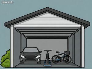 Grand garage sécurisé 5min cure  voiture+vélos