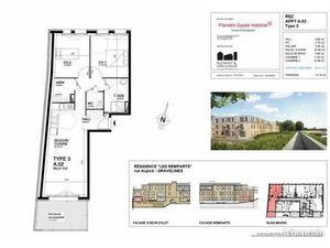 Appartement 3 pièces 65 m²