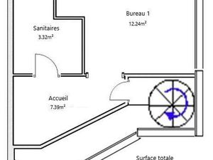Bureaux lumineux de 23 m2 proche gare Thonon avec Parking