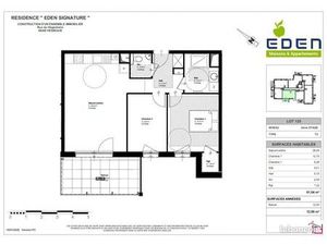 Appartement 3 pièces 61 m²