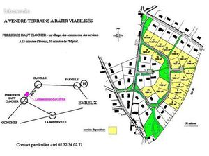 Terrain viabilisé 1 583 m² Ferrieres Haut Clocher