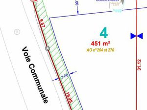 Terrain de 451m² à MORDELLES entièrement viabilisé exposé plein SUD