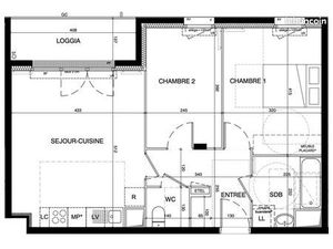 (Meublé) appartement T3 neuf avec balcon et parking – Résidence ATRIUM  Magnanville