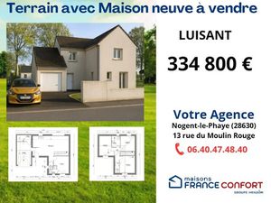 Vente terrain 500 m² à Luisant (28600)  334 800 €