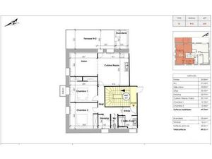 Appartement T3 à vendre - 3 pièces - 69 26 m2 - Clermont L Herault - 34 - LANGUEDOC-ROUSSI