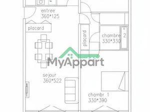 Location meublée appartement 3 pièces 66 m² à Arnas (69400)  800 €