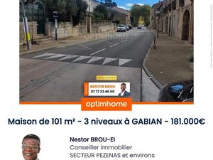 Vente maison 6 pièces 101 m² à Gabian (34320)  181 000 €