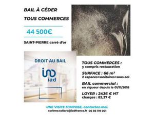 Vente Droit au bail 66 m²  Réunion