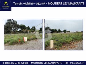 TERRAIN VIABILISE - 382 M² - A VENDRE - MOUTIERS LES MAUXFAITS