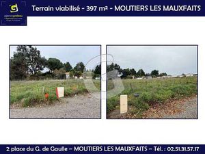 Vente Terrain à Moutiers-les-Mauxfaits (85540) : à vendre / 397m² Moutiers-les-Mauxfaits
