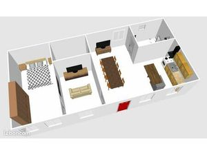 Loue maison plein pied avec jardin sur le port d'Isigny