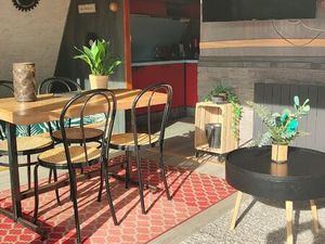 Chalet meublé terrasse et terrain