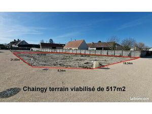 Chaingy terrain viabilisé de 517m2