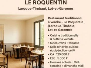 Restaurant à vendre Laroque Timbaut