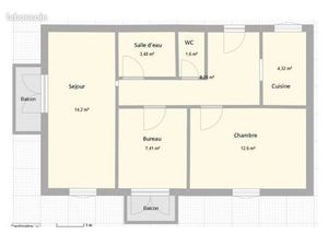 Appartement meublé T2 50m²