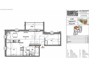 Appartement 3 pièces 62 m²