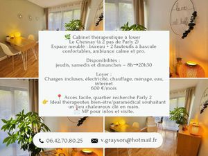 Cabinet thérapeutique à louer