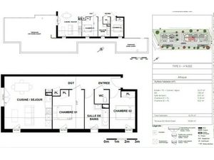 Location Appartement 3 pièces 61m² BISCARROSSE 40600