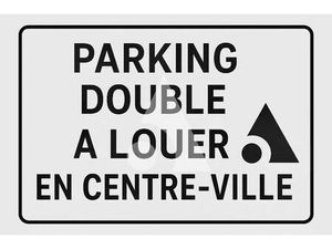PARKING DOUBLE A LOUER - CENTRE VILLE