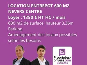 Location locaux professionnels 600 m² à Nevers (58000)  1 350 €