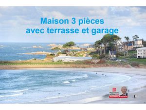 Maison de 50 m2 avec garage et jardin . Belle vue mer de toutes les pièces