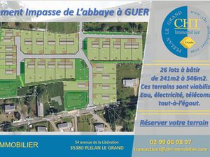 Vente terrain 254 m² à Guer (56380)  33 258 €