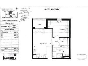 Appartement 2 pièces 43 m²