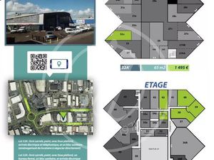 A LOUER Bureau de 60 m2 à louer à Jarry 1020 € HT/ mois + charges