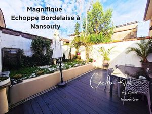 Magnifique échoppe Bordelaise T4 avec patio extérieur