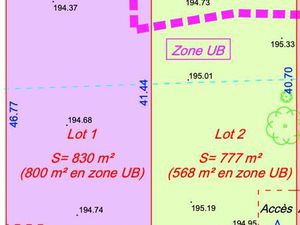 Terrain viabilisé de 830 m²