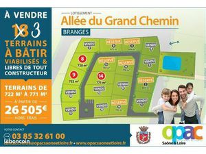 Terrain 723 m² Branges