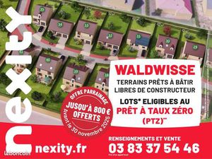 Nouveaux terrains constructibles à Waldwisse  près de Thionville