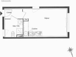 Studio meublé à louer 620
