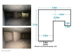 GARAGE très grand en angle 40m2