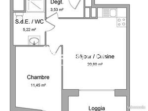 Appartement 2 pièces 41 m²