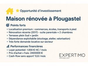 PLOUGASTEL Charmante maison de ville rénovée avec jardin 