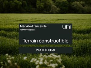 Terrain constructible viabilisé à Merville-Franceville