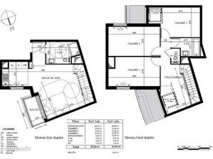 Appartement 4 pièces de 86m² + balcon dernier étage
