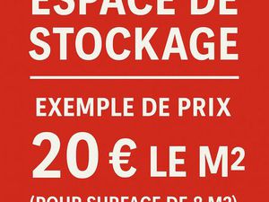 Box de stockage sécurisé (20/m2 prix pour 8m2)