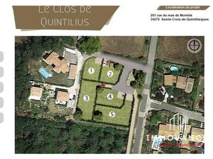Vente terrain 580 m² à Sainte-Croix-de-Quintillargues (34270)  219 000 €
