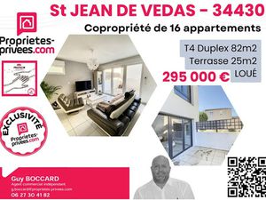 Vente appartement 4 pièces 82.75 m² à Saint-jean-de-vedas (34430)  295 000 €