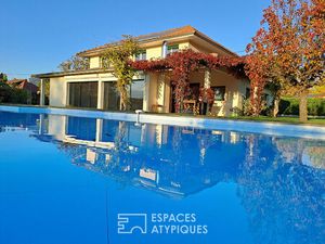 Villa avec piscine et vue sur les hauts de Brie et Angonnes
