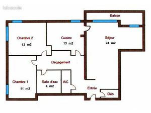 APPARTEMENT F3 81 m2 CENTRE BOURGES 18000