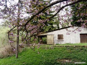 Terrain avec forêt mixte  étang et abri à rénover