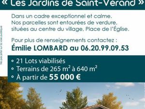 Terrain 640 m² Saint Verand