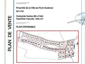 Terrain 1016 m² Pont-Audemer