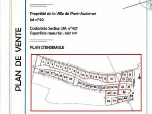 Terrain 667 m² Pont-Audemer