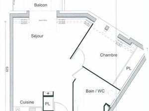 Appartement 2 pièces 44 m²